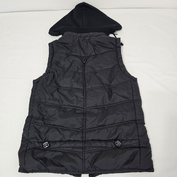 Vanity Black Quilted Vest Women's Large Nylon Cotton Polyester Blend - Picture 3 of 5